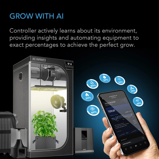 AC Infinity CONTROLLER AI+ Environmental Controller, AI-Powered Learning and Dynamic Level Adjusting