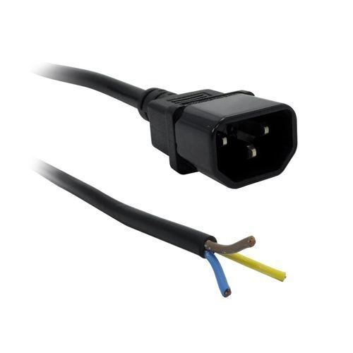 Reflector cable with IEC connector, male, ø 1.5 mm, 4 m