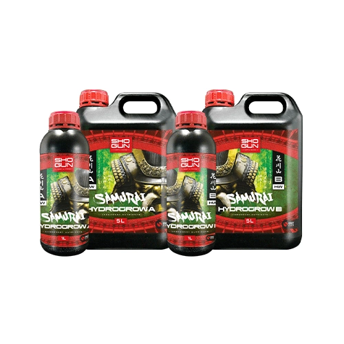 Nawóz Shogun Fertilisers Samurai Hydro Grow 2x10L Hard Water (A&B) - odżywka bazowa na wzrost do hydroponiki