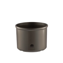 LENI CORONA 9/7 cylindrical pot cover - DARK SILVER