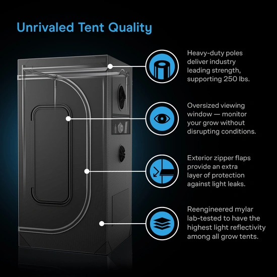 AC Infinity Cloudlab 894 240x120x200cm Mylar 2000D grow tent
