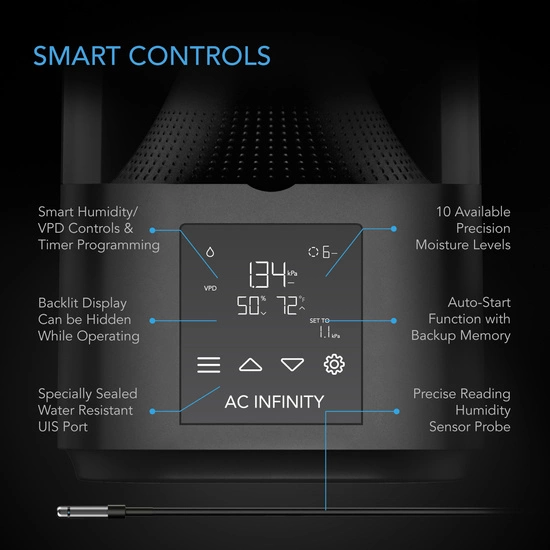 AC Infinity Nawilżacz CLOUDFORGE T3 4.5L 240 ml/h 10-programów - ultradźwiękowy nawilżacz 