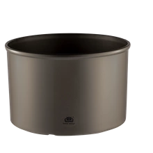 LENI CORONA 18/12 gloss cylindrical pot cover - Dark Silver