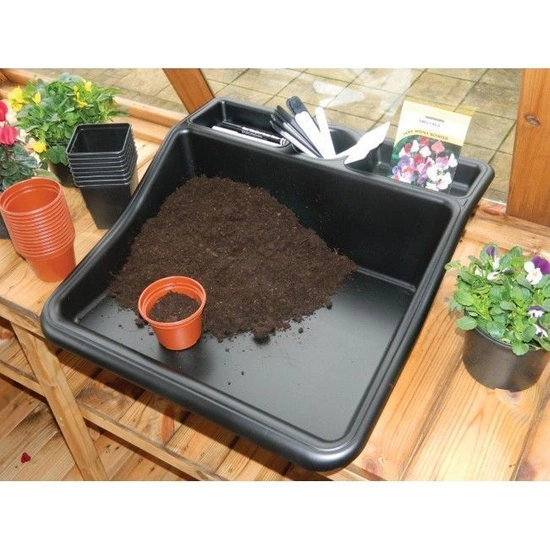 Garland Compact Tidy Tray Black - gardening tray 49x50cm