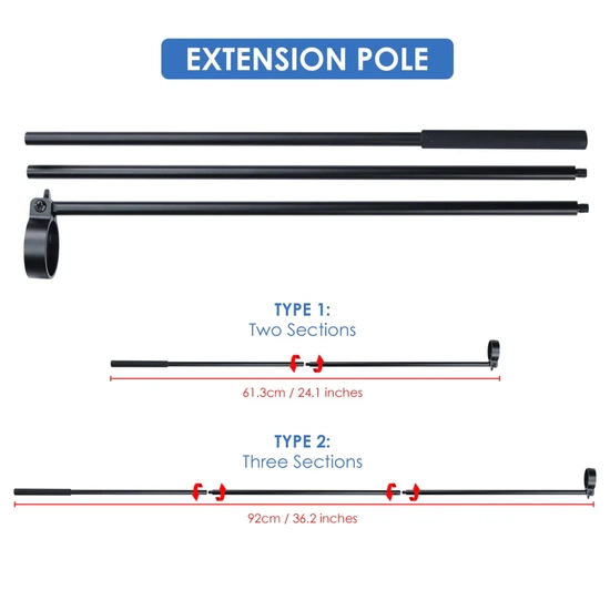 Danoplus PAR-414 Full-Spectrum waterproof Quantum PAR meter 400-700 nm with extension pole