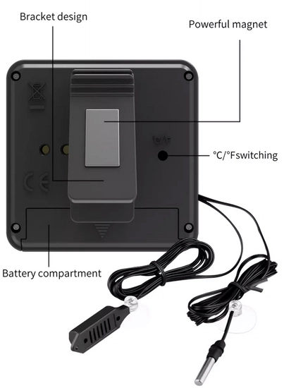 Elektroniczna Stacja pogody termometr & higrometr z dwoma sondami