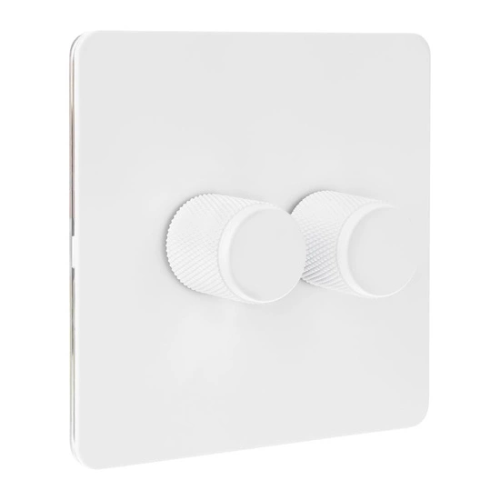 VERTICANA® WALL DIMMER 2-WAY WHITE - biały ściemniacz ścienny, podwójny