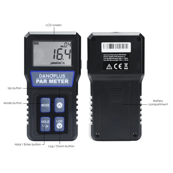 Danoplus PAR-414 Full-Spectrum waterproof Quantum PAR meter 400-700 nm with extension pole