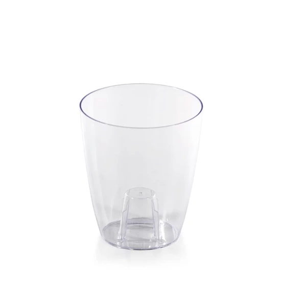 Zestaw Coubi Orchid 1,5L + wkład - Doniczka okrągła przezroczysta do orchidei / storczyków fi 13,2cm