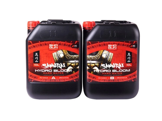 Nawóz Shogun Fertilisers Samurai Hydro Bloom 2x10L (A&B) - odżywka bazowa na kwitnienie do hydroponiki  | Woda twarda