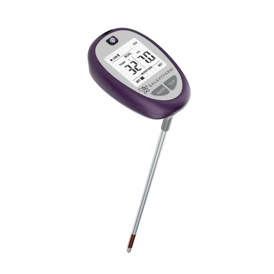 GALAXYFARM 4-in-1 Soil Meter – pH, Moisture, Light, Temperature