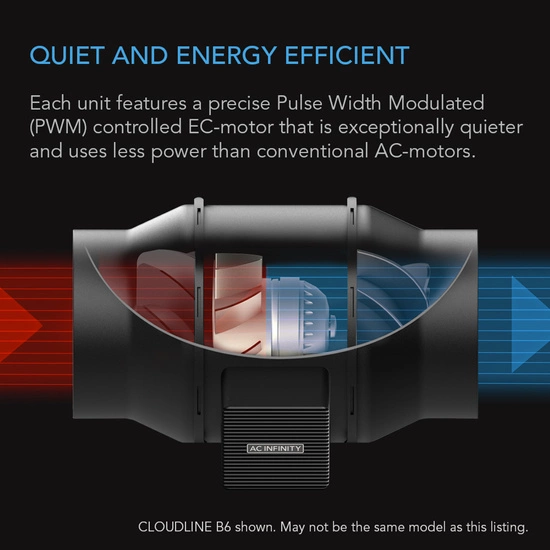 Duct fan AC Infinity CLOUDLINE A6 150mm 600m3/h with 10-speed controller