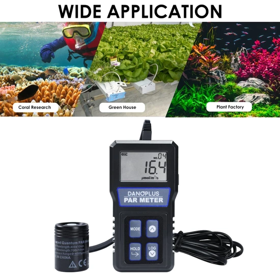 Danoplus PAR-414 Full-Spectrum waterproof Quantum PAR meter 400-700 nm with extension pole