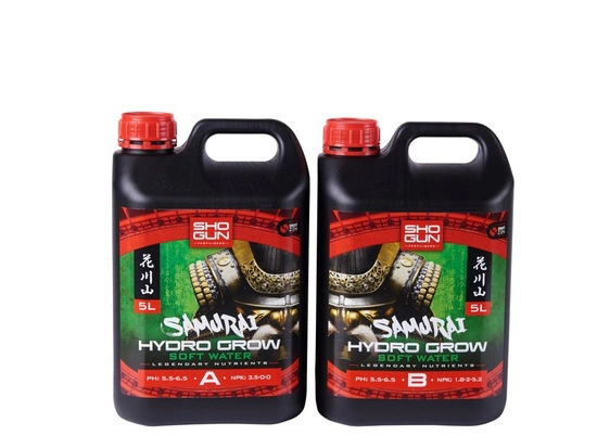 Nawóz Shogun Fertilisers Samurai Hydro Grow 2x5L Soft Water (A&B) - odżywka bazowa na wzrost do hydroponiki