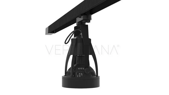 Lighting kit VERTICANA® 4x light bulb rail holder | BLACK | 45° lens 