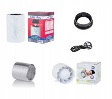 Kompletny zestaw wentylacyjny Airroxy 100 mm FILTERDOSE Original 100 mm 104 m3 / h