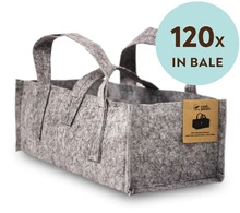 Root Pouch Balcony Heather Grey 12L 40x20x15 cm szara - materiałowa doniczka balkonowa 120 szt