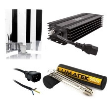 Complete HP Set 600W - ELECTRONIC BALLAST LUMII BLACK Lumatek 600W Dual 90tys lm !! Reflektor kabel