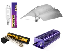 Zestaw Balast Lumatek + Lampa HPS 600W + Lampa MH 600W + Odbłyśnik