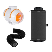 Zestaw wentylacyjny Filtr węglowy Croco Black 150mm + Wentylator Extractor TT 150mm Dual 405-520m3/h