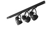 Zestaw oświetleniowy VERTICANA® 3x żarówka + holder + szyna | CZARNY | soczewka 45°