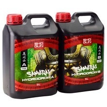 Nawóz Shogun Fertilisers Samurai Hydro Grow 2x10L Hard Water (A&B) - odżywka bazowa na wzrost do hydroponiki