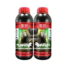 Nawóz Shogun Fertilisers Samurai Hydro Grow 2x1L (A&B) - odżywka bazowa na wzrost do hydroponiki  | Woda twarda