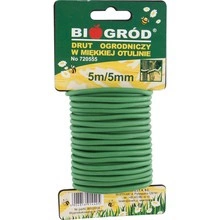 Biogród drut ogrodniczy w miękkiej otulinie 5m x 5mm
