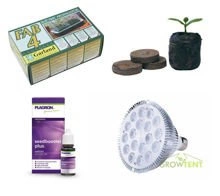 Zestaw z oświetleniem do kiełkowania / sadzonkowania roślin 