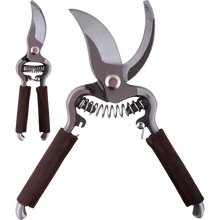 Esschert Design – Nożyce ogrodowe ze stali węglowej z uchwytem ze skóry